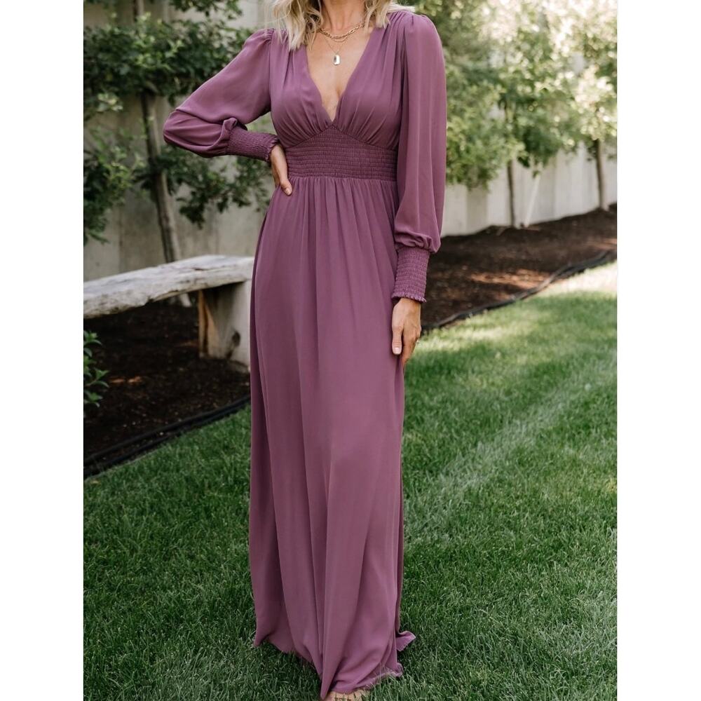 Baltic Born Olivia Maxi dress in vintage plum women’s size Large - Picture 2 of 12